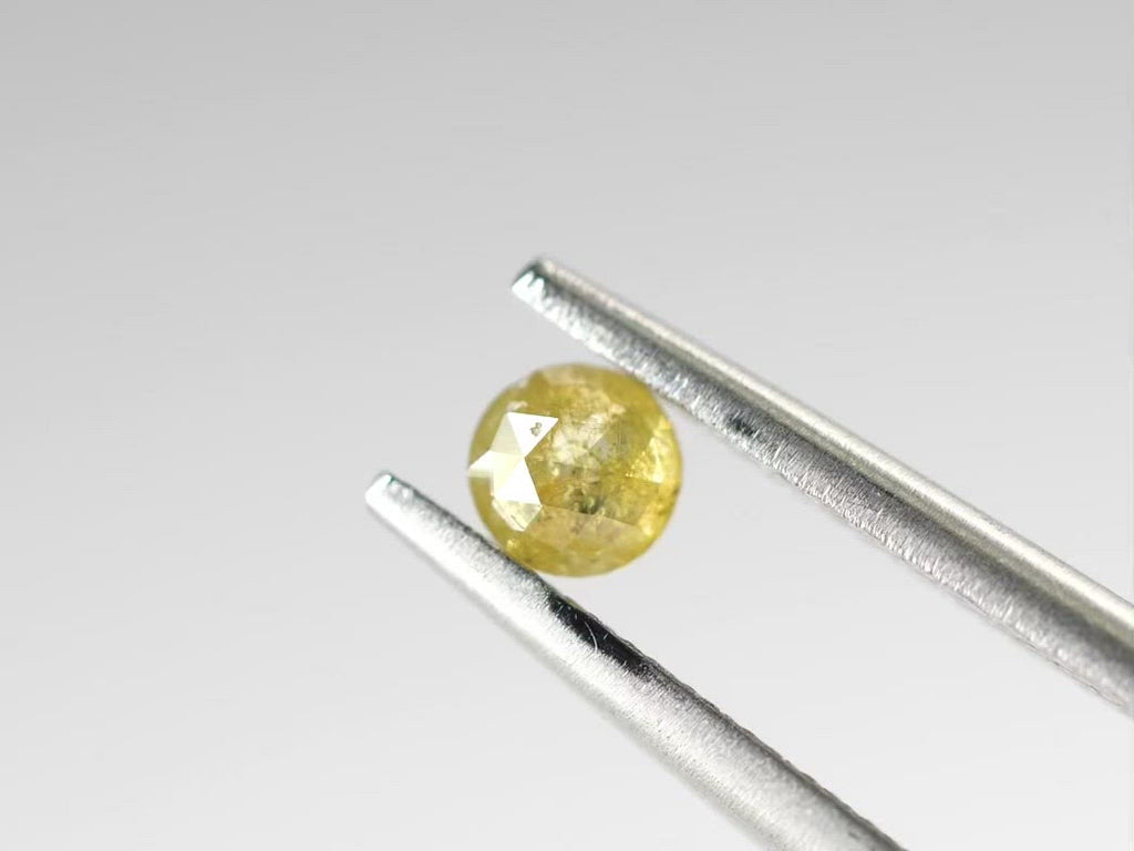 イエローダイヤモンド ローズカット コンゴ・ザイール産 0.17ct【da210629-397】