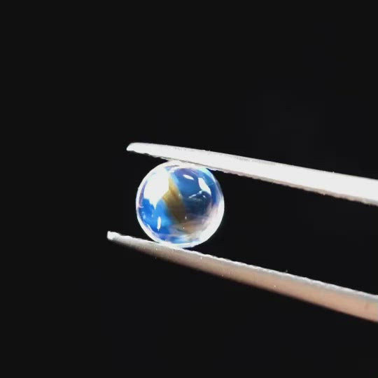 アンデシンラブラドライト  ラウンドカボション　インド産　　0.47ct【211129-543】