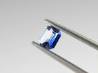 バイカラーサファイア エメラルドカット スリランカ産0.42ct【bs210703-427】