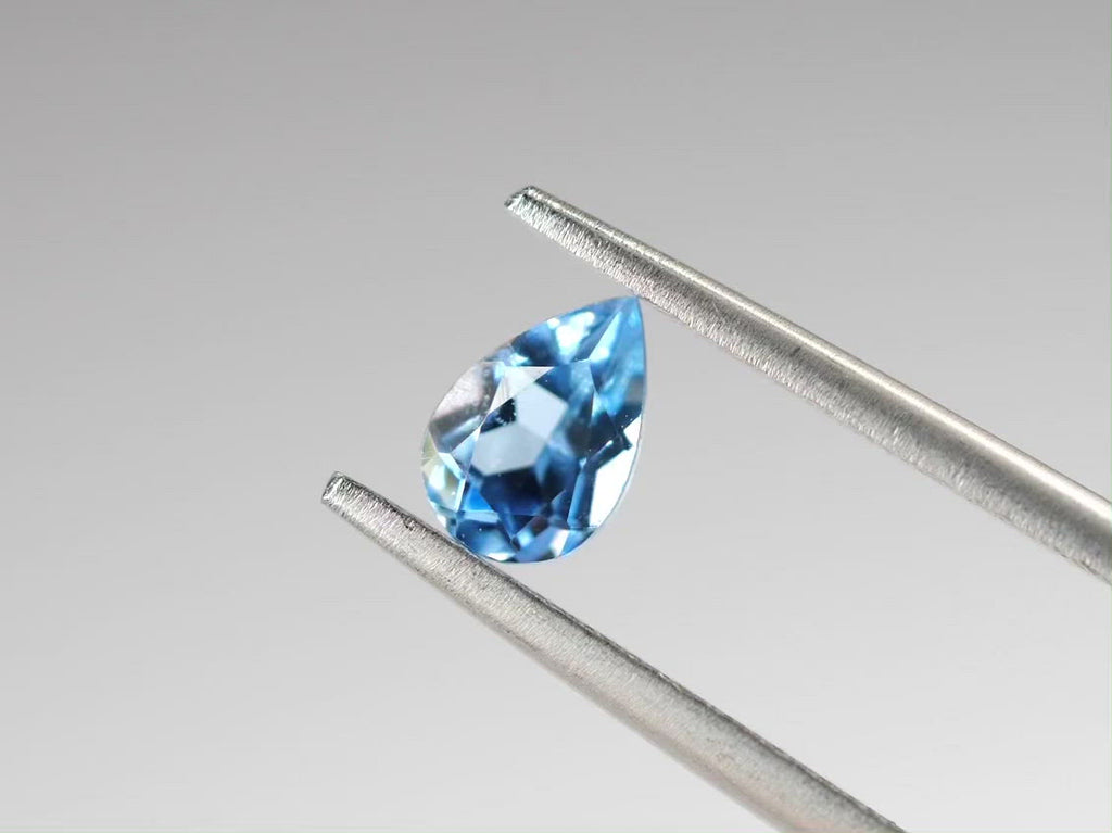 サンタマリアアクアマリン ペアシェイプカット ブラジル産0.41ct【sa210827-476】