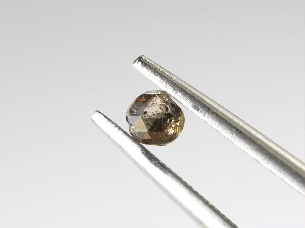ブラウンダイヤモンド ローズカット コンゴ・ザイール産 0.12ct【da210629-403】