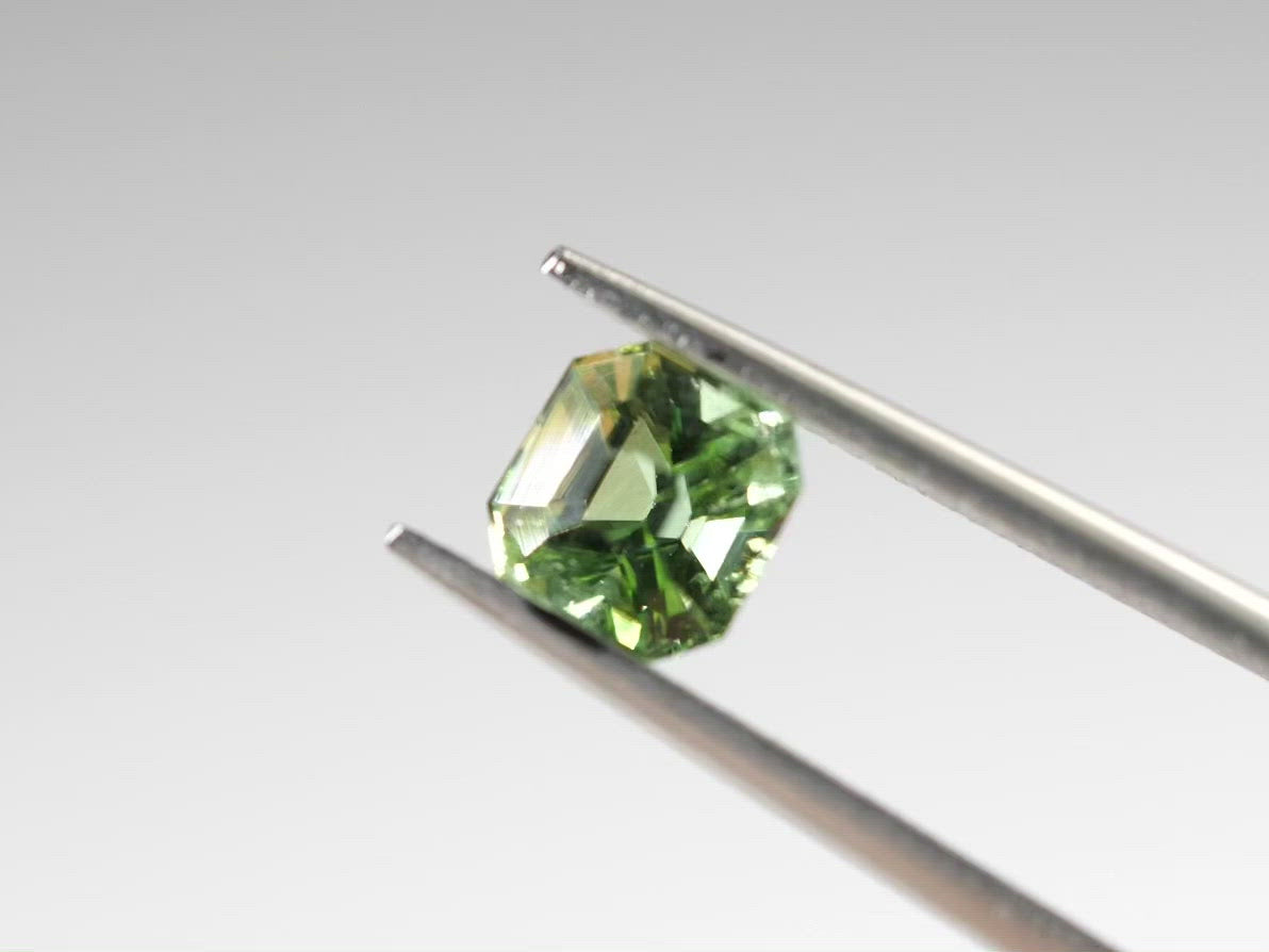 ミントトルマリン アッシャーカット アフガニスタン産1.28ct【tm210713-374】