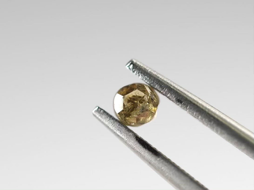 ブラウンダイヤモンド ローズカット コンゴ・ザイール産0.14ct【da210702-407】