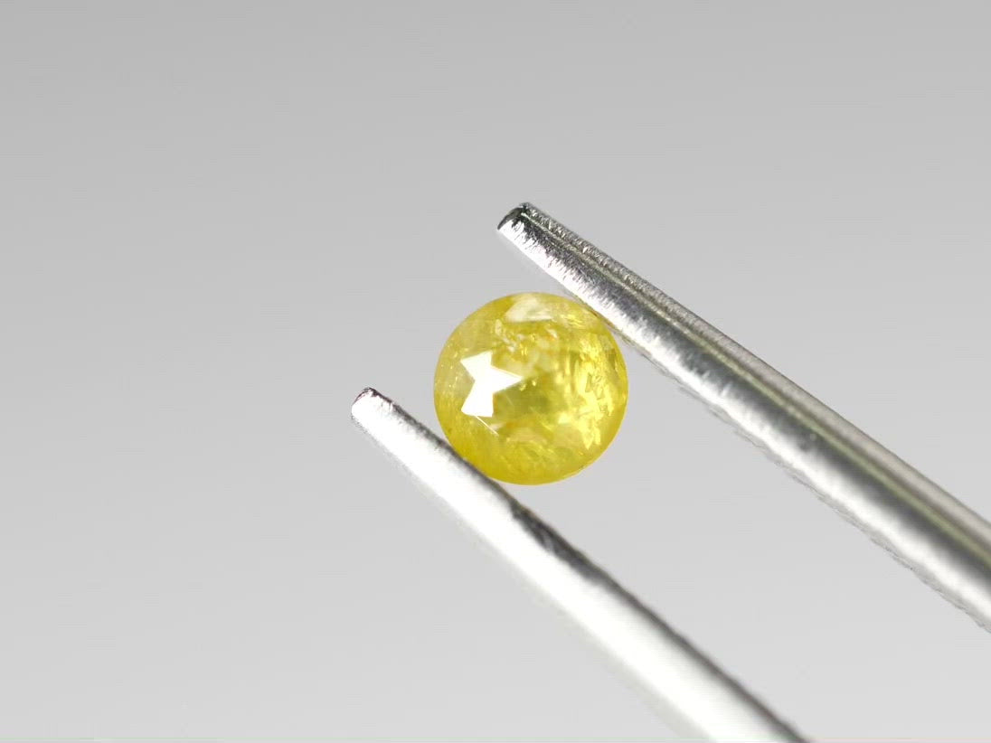 イエローダイヤモンド ローズカット コンゴ・ザイール産 0.15ct【da210629-392】
