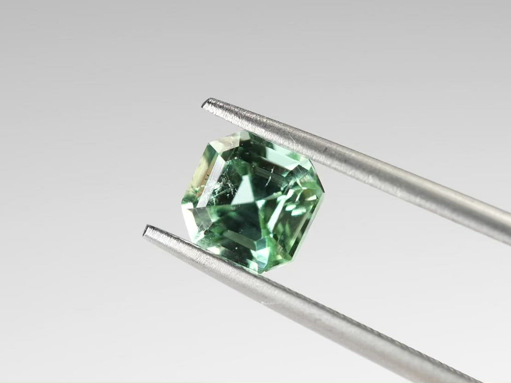 シーフォームトルマリン アッシャーカット アフガニスタン産1.32ct【tm210818-325】