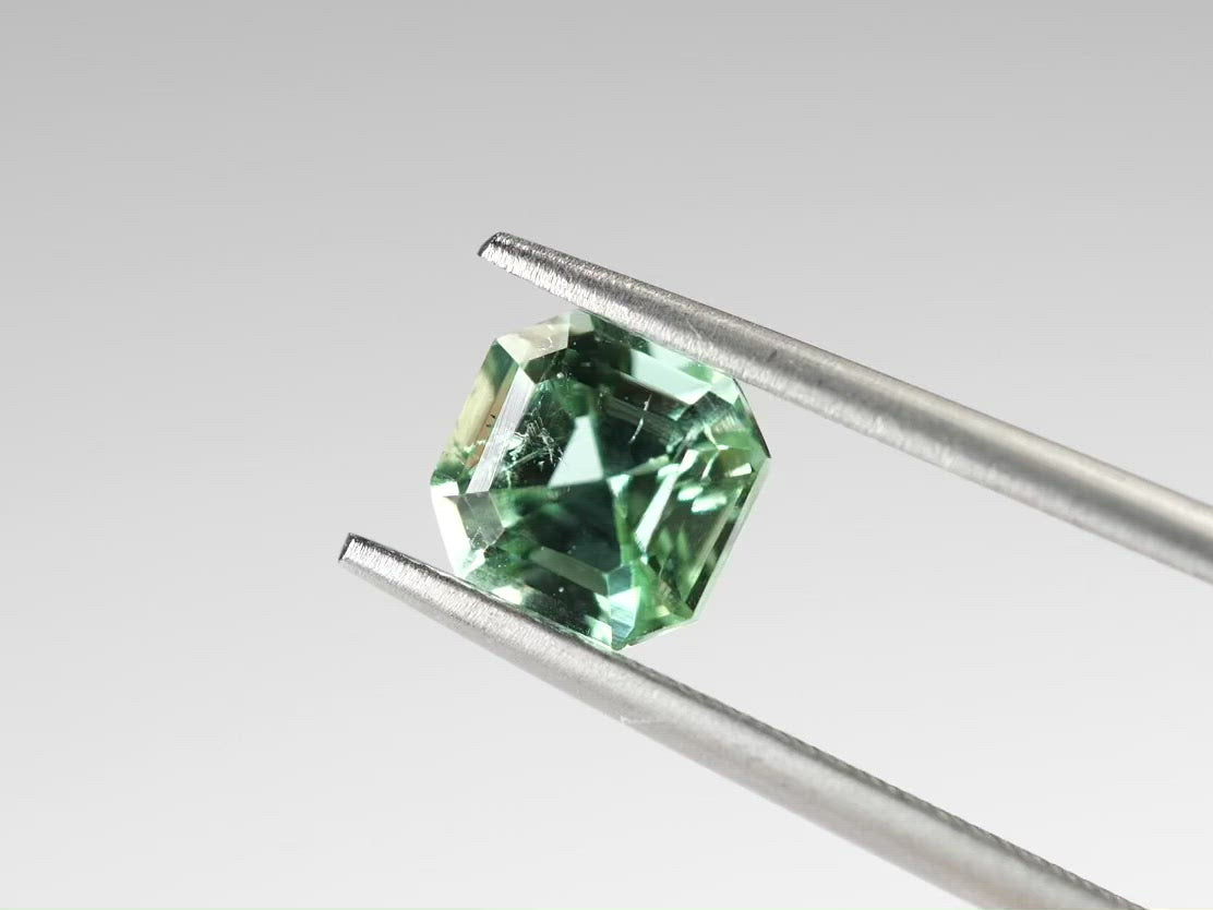 シーフォームトルマリン アッシャーカット アフガニスタン産1.32ct【tm210818-325】