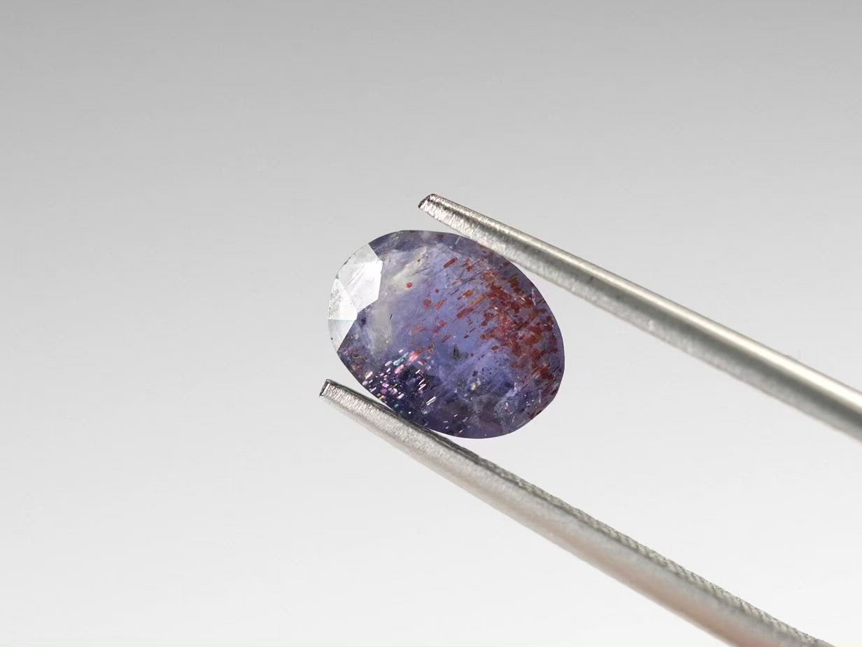 ブラッドショットアイオライト オーバルカット インド産1.03ct【bs210713-391】