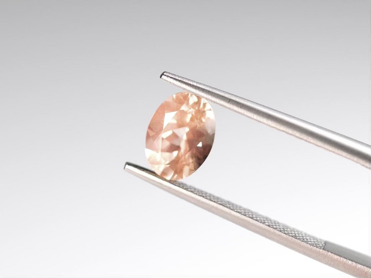 オレゴンサンストーン ラウンドカット アメリカ産 1.19ct【os210610-364】