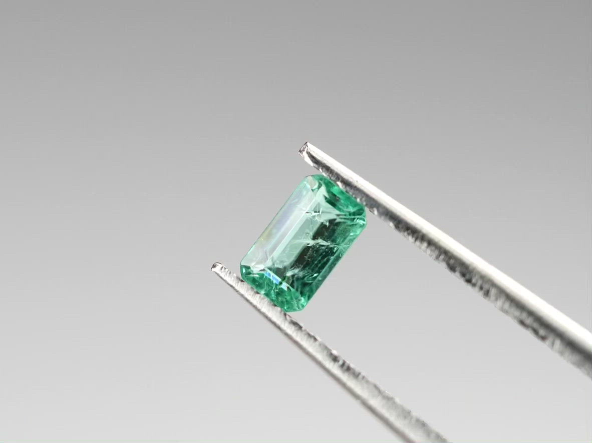 エメラルド エメラルドカット コロンビア産0.30ct【em210827-484】