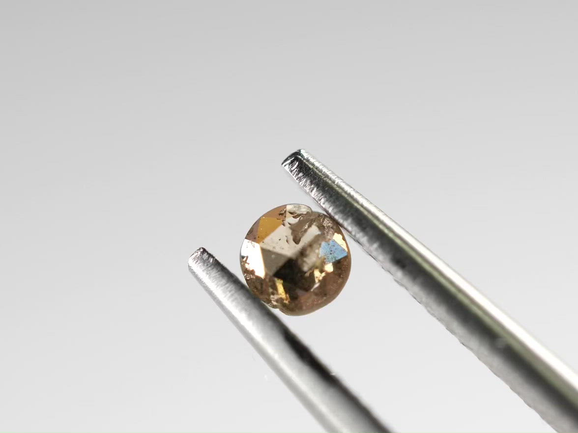 ブラウンダイヤモンド ローズカット コンゴ・ザイール産0.10ct【da210629-405】