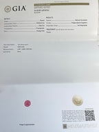 パパラチアサファイア 　ラウンドカット　 スリランカ産　0.50ct　GIA鑑別書付【221203-734】