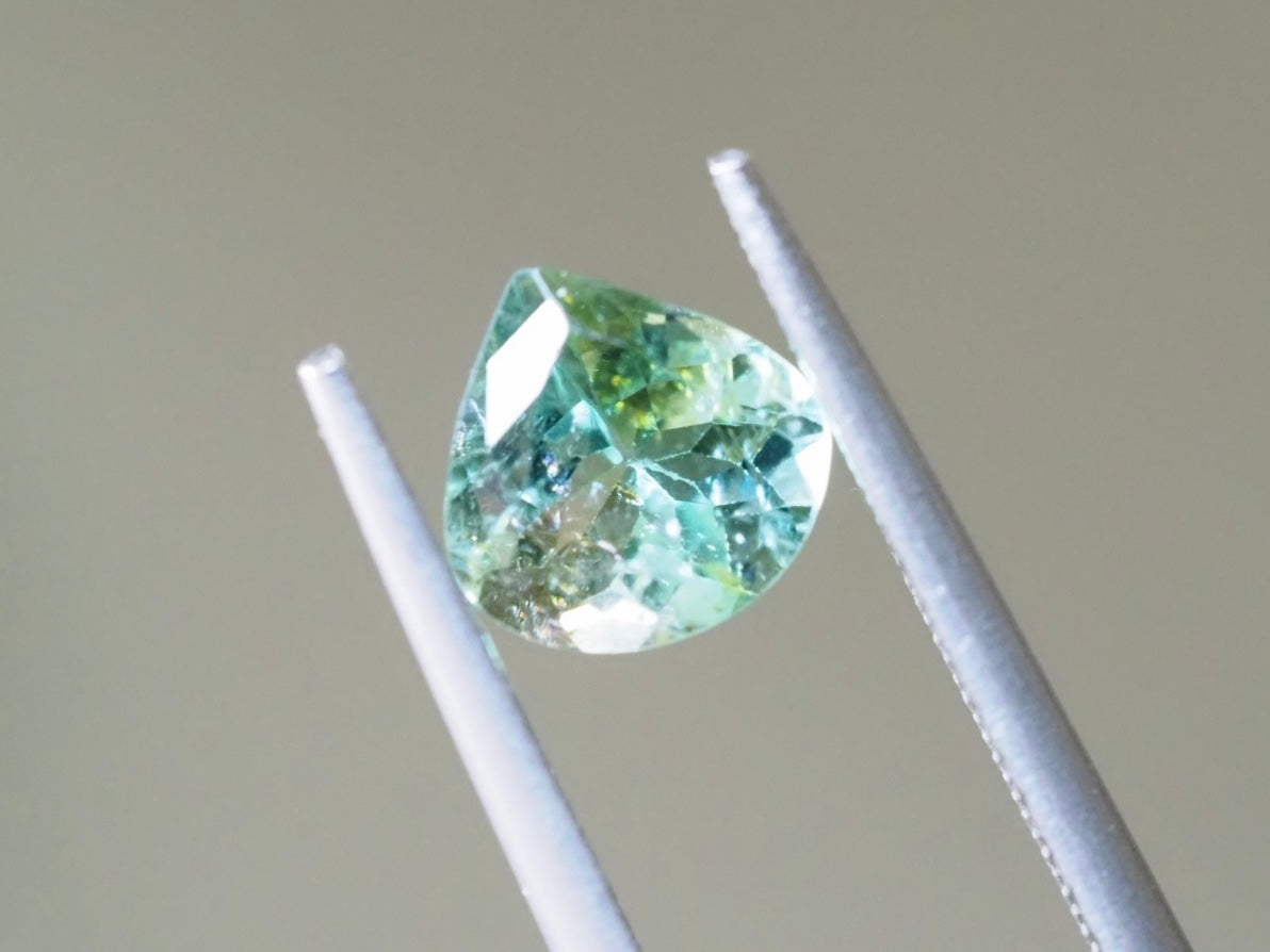 バイカラーシーフォームトルマリン マロンカット アフガニスタン産 1.00ct【pt210602-298】