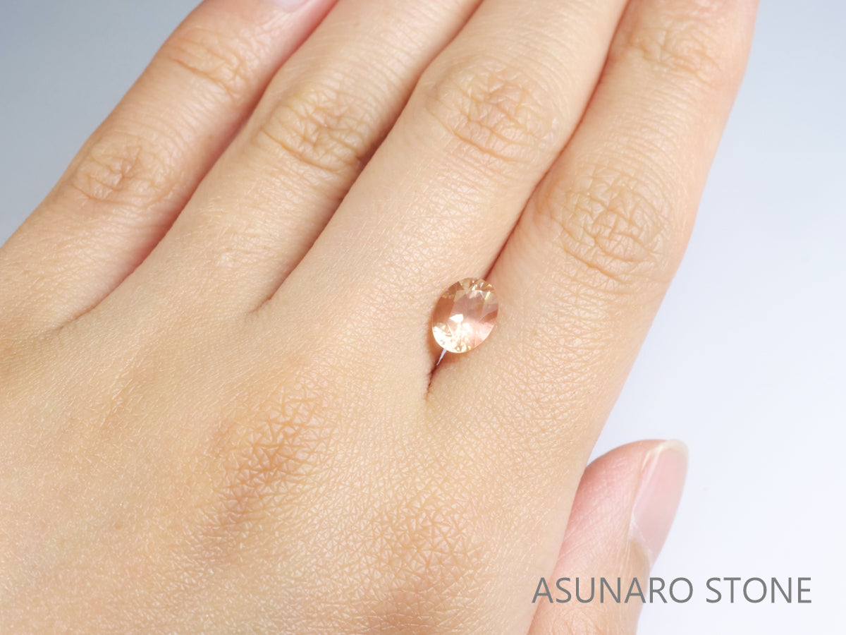 オレゴンサンストーン ラウンドカット アメリカ産 1.19ct【os210610-364】