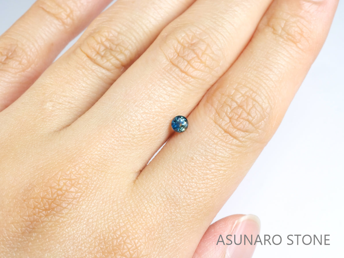 バイカラーサファイア ラウンドカット オーストラリア産 0.31ct【bs210616-352】