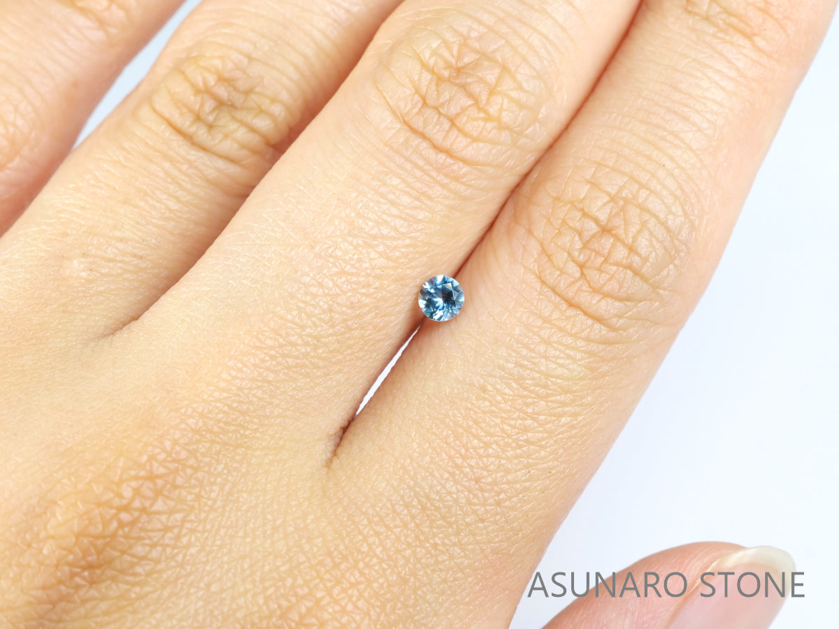 モンタナサファイア ラウンドカット アメリカ産 0.26ct【ms210617-357】