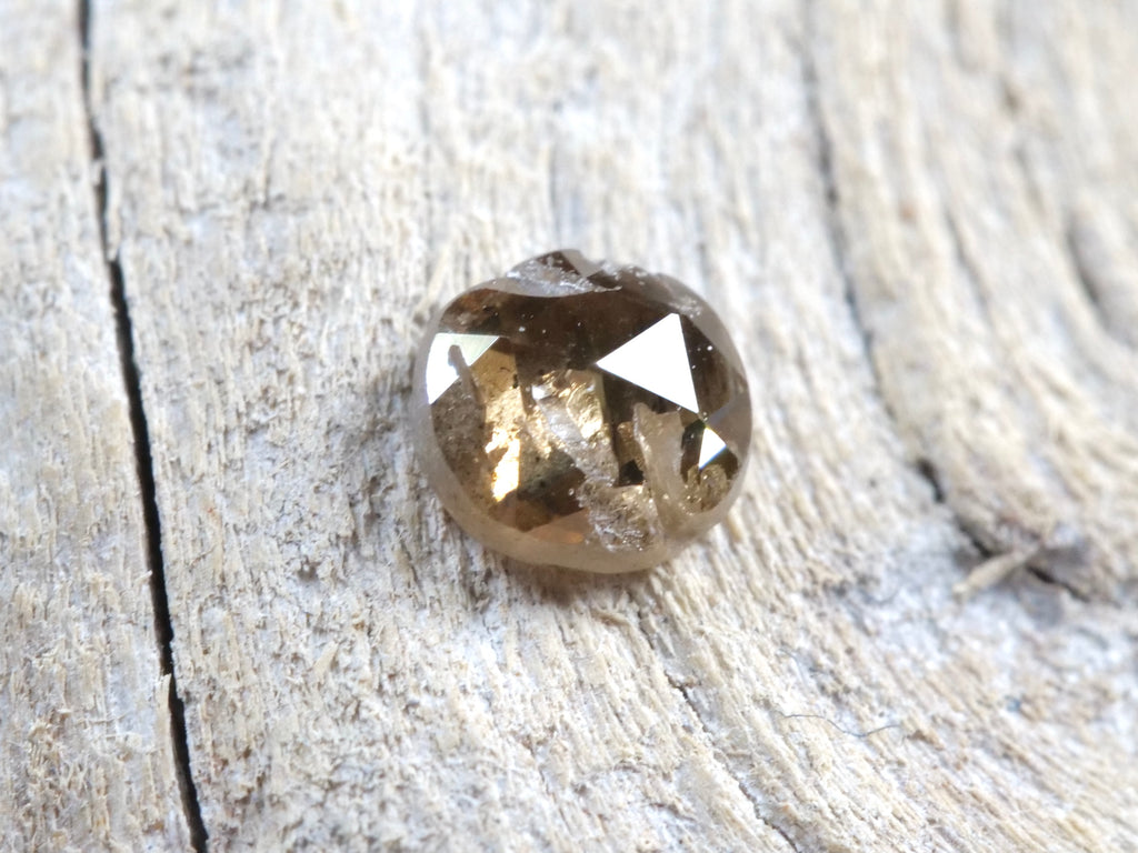 ブラウンダイヤモンド ローズカット コンゴ・ザイール産0.10ct【da210629-405】