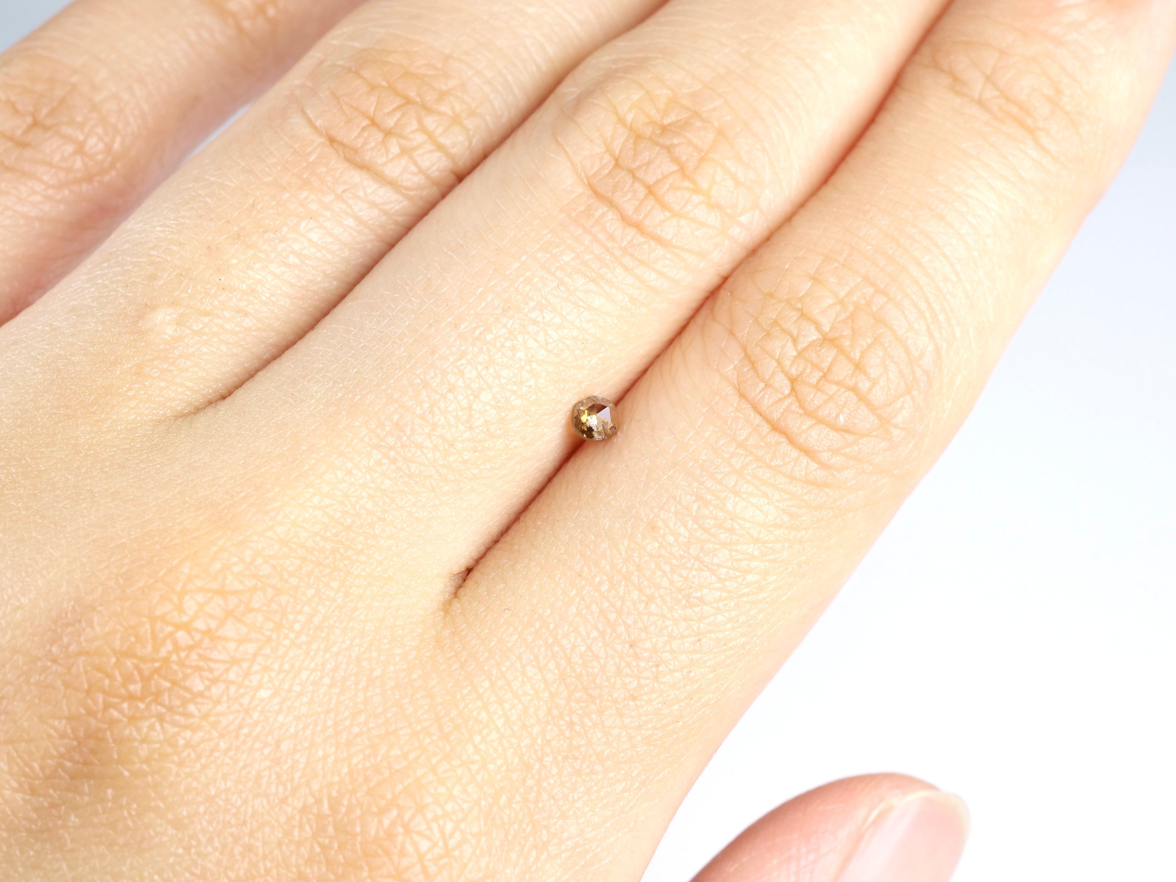 ブラウンダイヤモンド ローズカット コンゴ・ザイール産0.10ct【da210629-405】