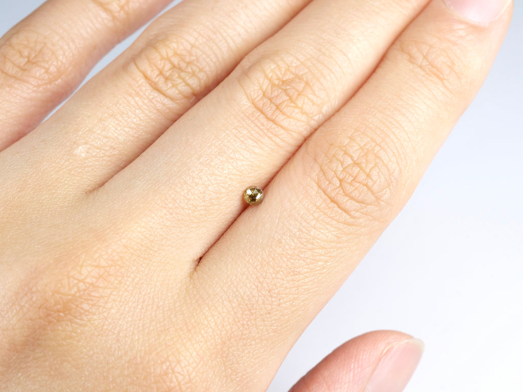 ブラウンダイヤモンド ローズカット コンゴ・ザイール産0.14ct【da210702-407】