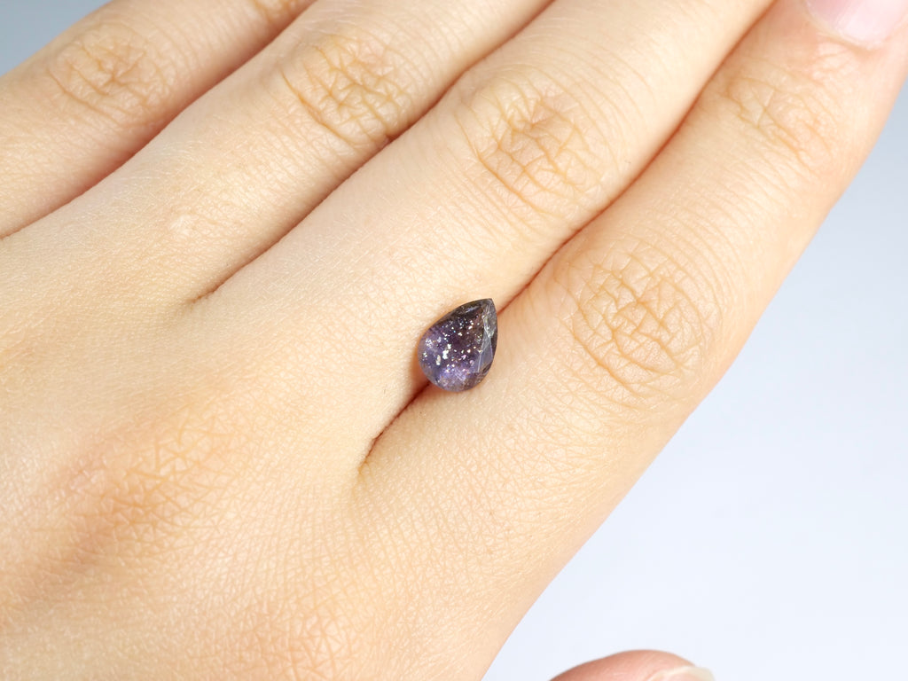 ブラッドショットアイオライト ペアシェイプカット インド産0.98ct【bs210702-384】