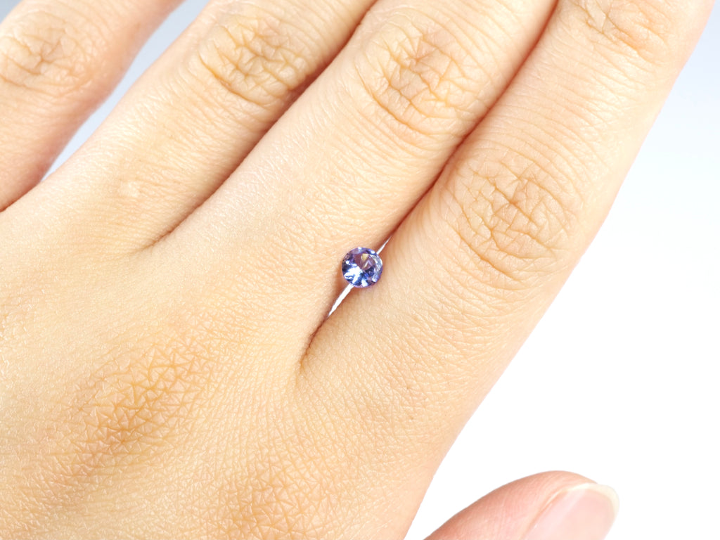 タンザナイト ラウンドカット タンザニア産0.30ct【tn210702-361】