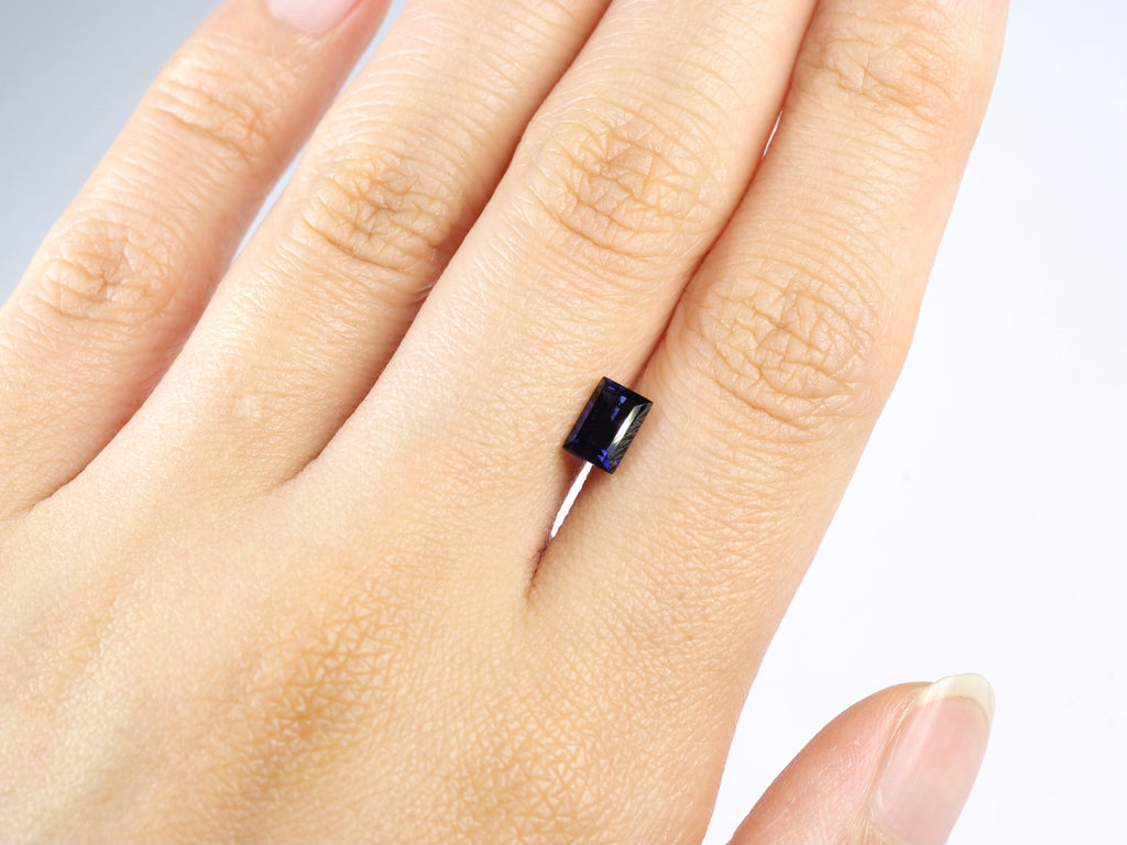 アイオライトサンストーン スクエアカット インド産0.72ct【as210717-410】