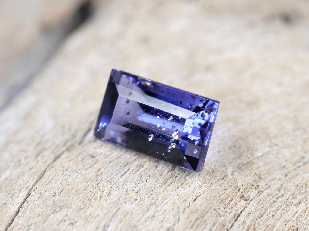 アイオライトサンストーン スクエアカット インド産0.31ct【as210717-411】