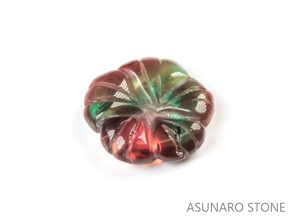 バイカラーオレゴンサンストーン フラワーカット アメリカ産 2.46ct【os210618-280】