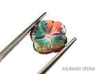 バイカラーオレゴンサンストーン フラワーカット アメリカ産 2.46ct【os210618-280】