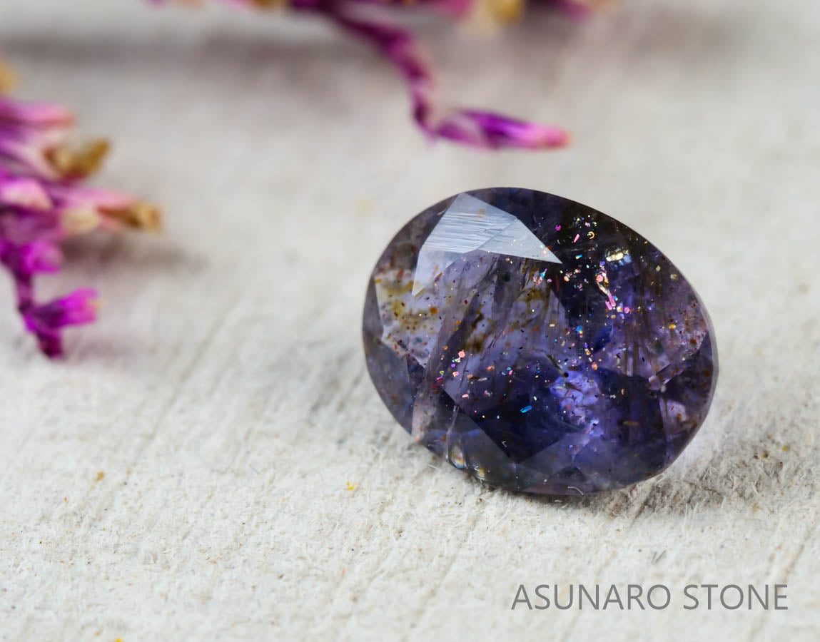 ブラッドショットアイオライト  オーバル　インド産 0.87ct　【211119-381】