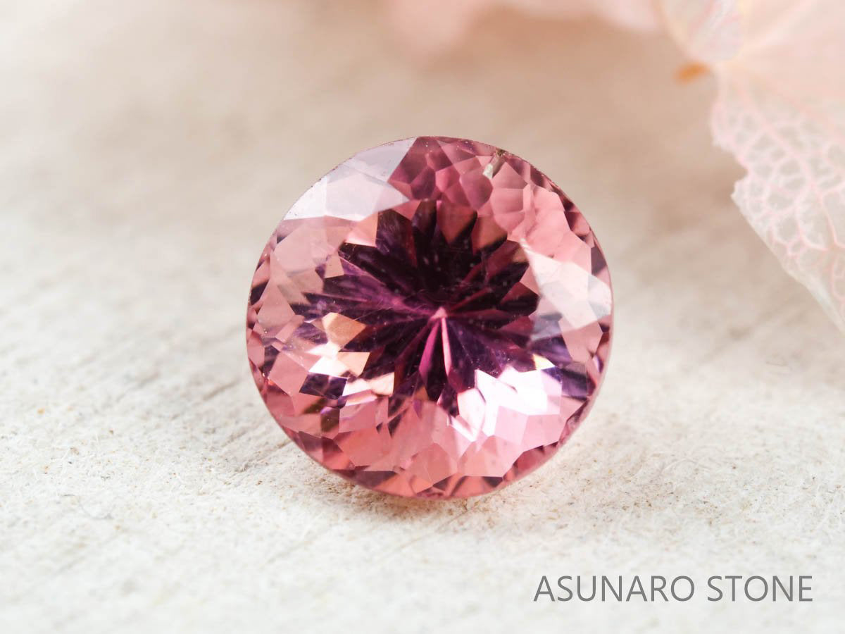ピンクトルマリン ラウンドカット ルワンダ産  0.87ct【211119-383】