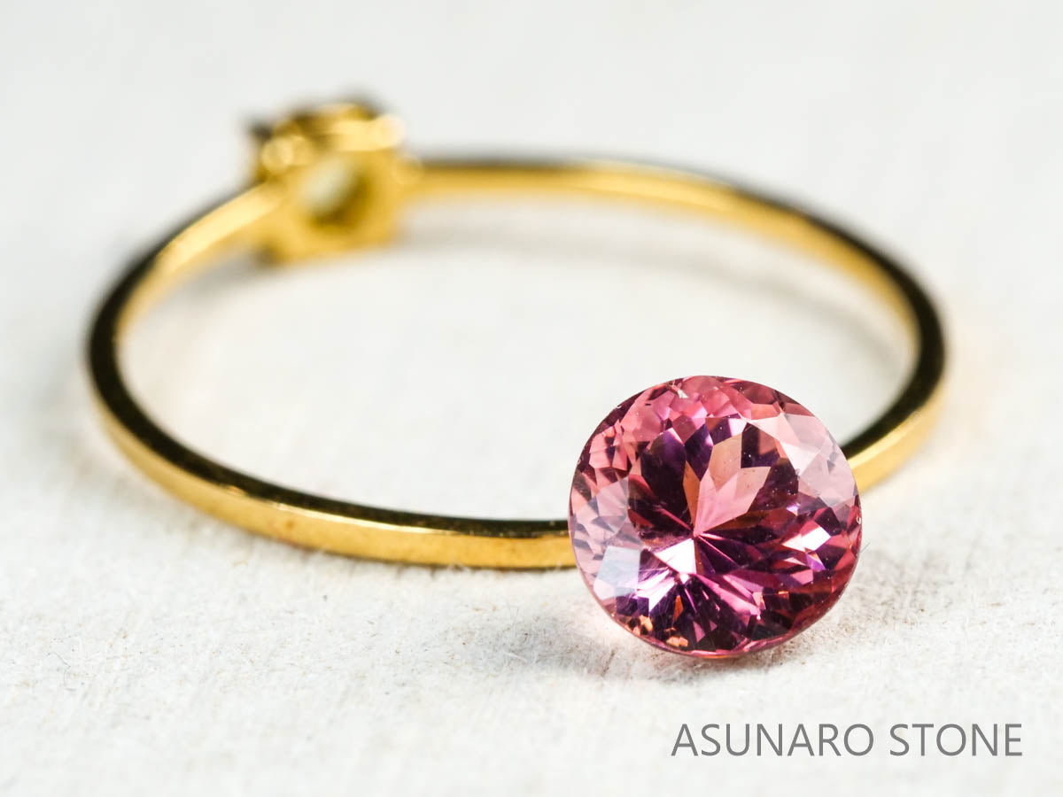 ピンクトルマリン ラウンドカット ルワンダ産  0.87ct【211119-383】
