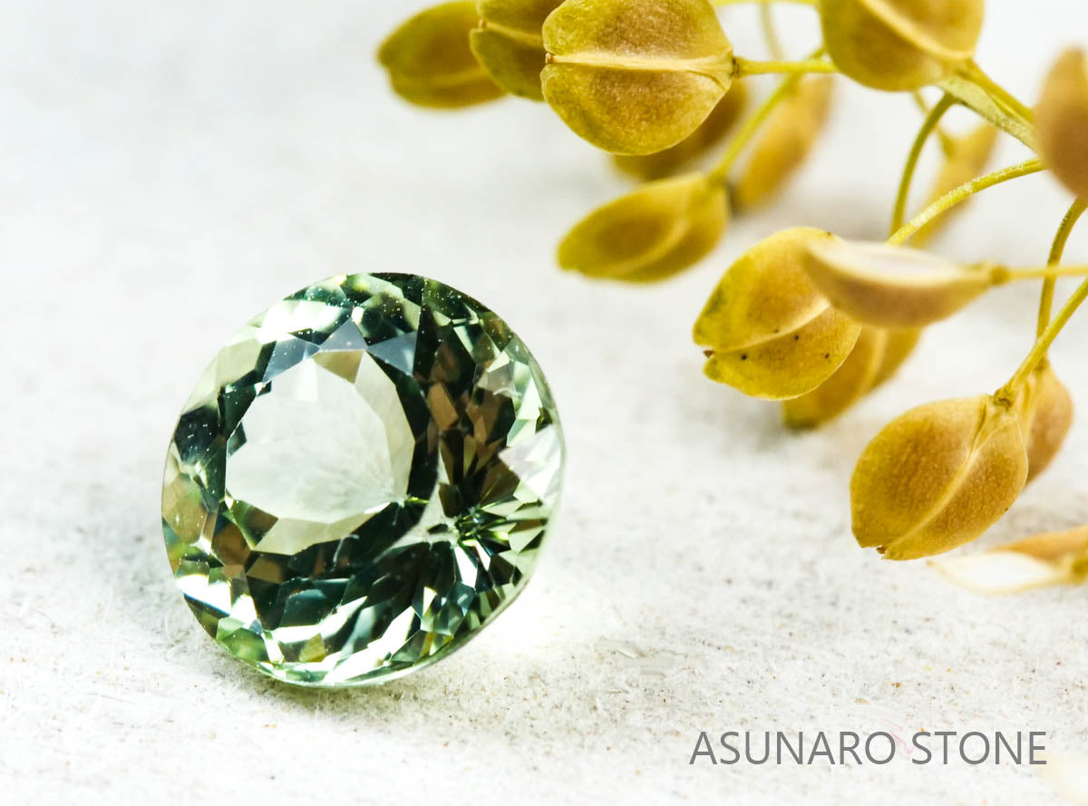 シーフォームトルマリン ラウンドカット アフガニスタン産 1.06ct【211122-507】