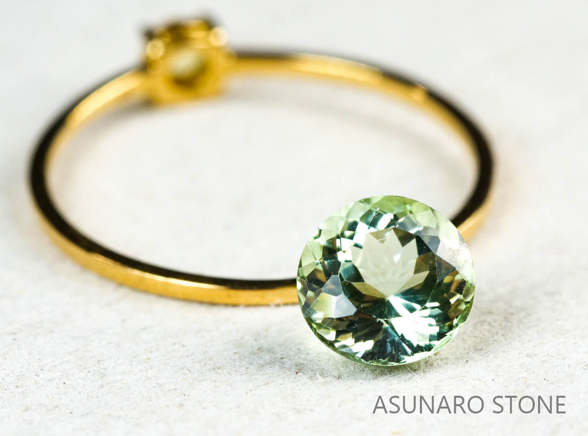 シーフォームトルマリン ラウンドカット アフガニスタン産 1.06ct【211122-507】