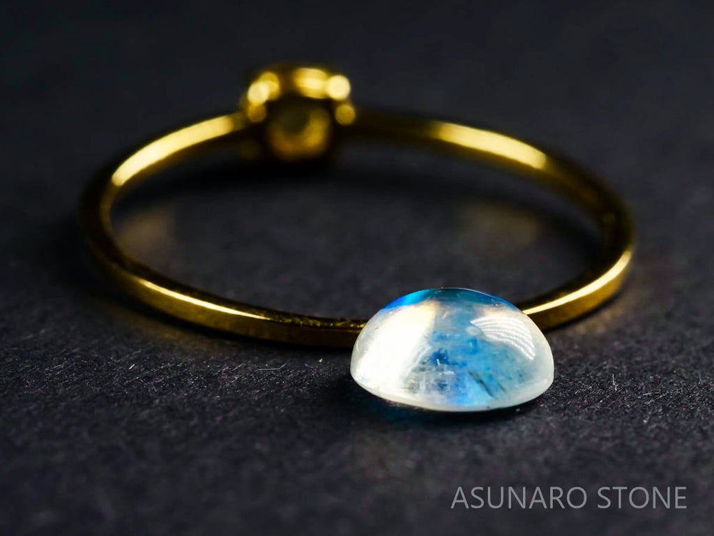 アンデシンラブラドライト ラウンドカボション インド産　　0.85ct【211125-536】