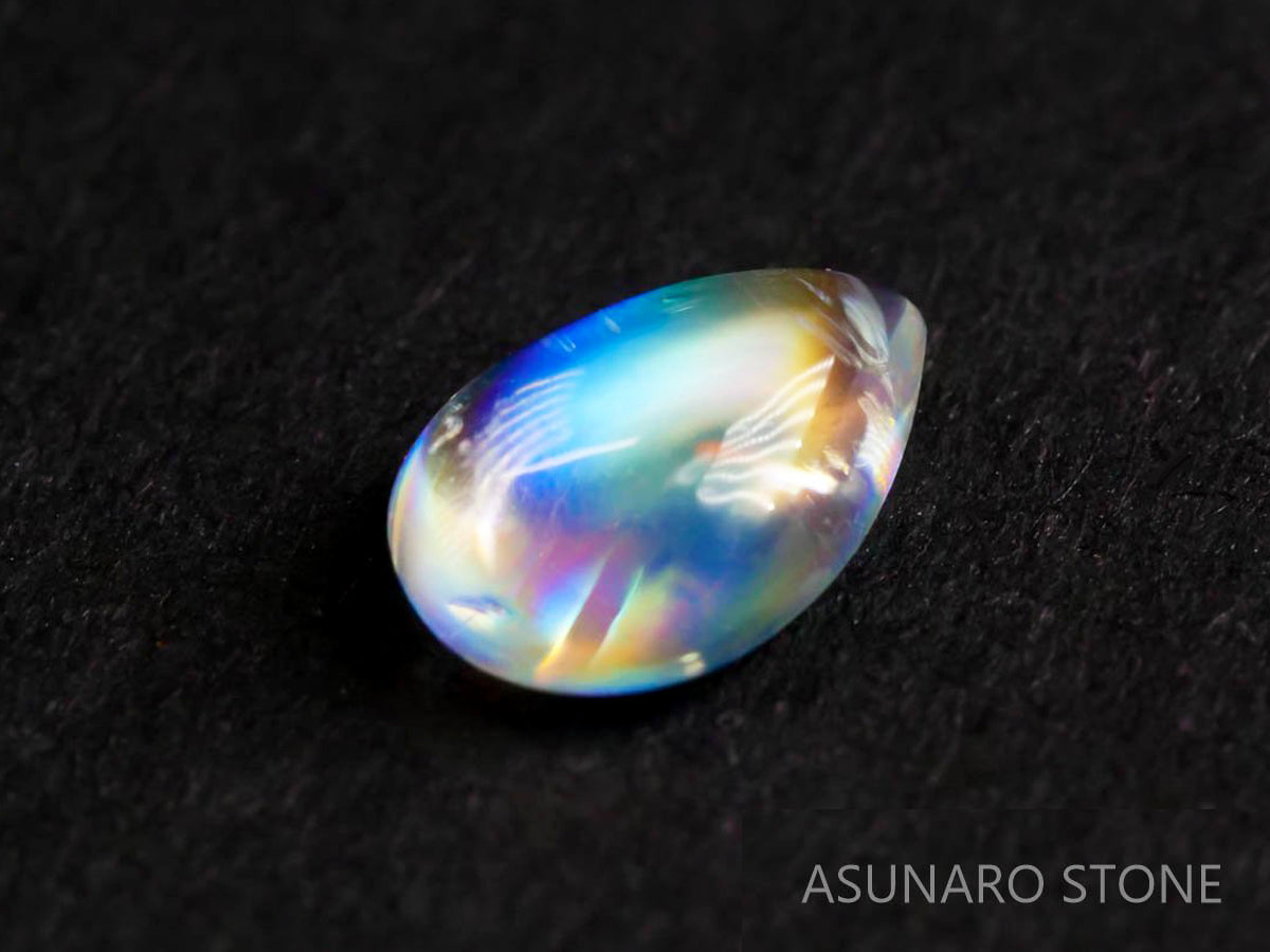 アンデシンラブラドライト ペアシェイプカボション　インド産　　0.60ct【211125-537】