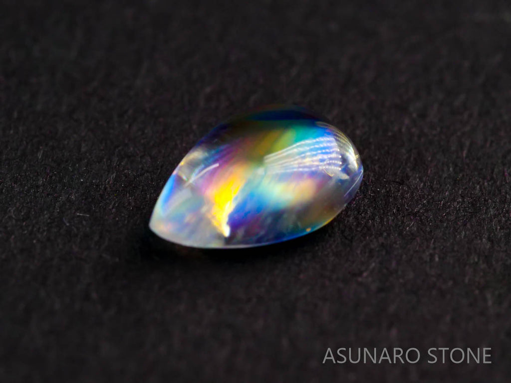 アンデシンラブラドライト ペアシェイプカボション　インド産　　0.60ct【211125-537】