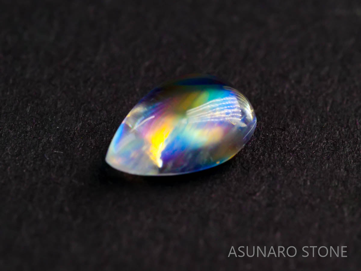 アンデシンラブラドライト ペアシェイプカボション　インド産　　0.60ct【211125-537】