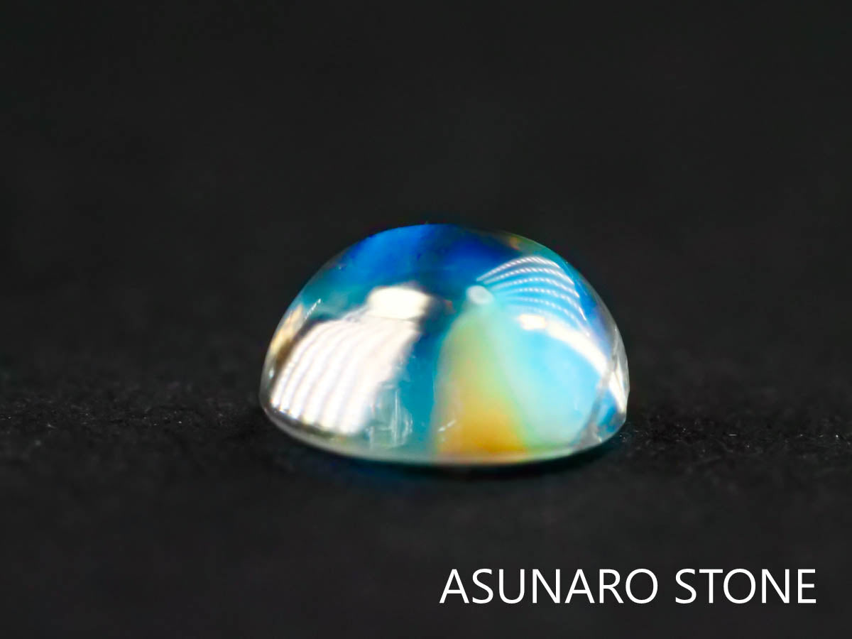 アンデシンラブラドライト  ラウンドカボション　インド産　　0.45ct【211129-540】