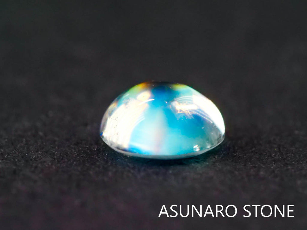 アンデシンラブラドライト  ラウンドカボション　インド産　　0.41ct【211129-541】