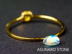アンデシンラブラドライト  ラウンドカボション　インド産　　0.41ct【211129-541】