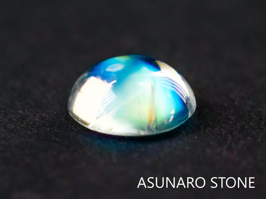 アンデシンラブラドライト  ラウンドカボション　インド産　　0.35ct【211129-544】