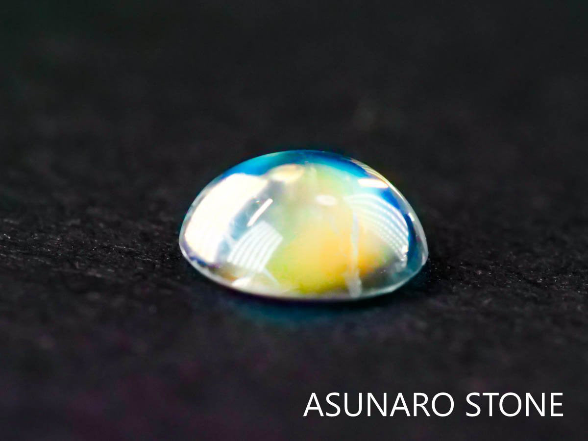 アンデシンラブラドライト  ラウンドカボション　インド産　　0.35ct【211129-544】