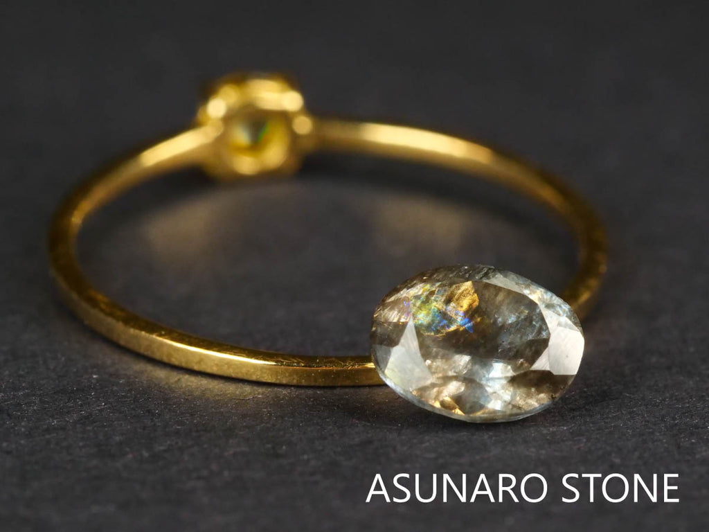 アクアマリンサンストーン　オーバルカット ブラジル産 0.72ct 【211129-547】
