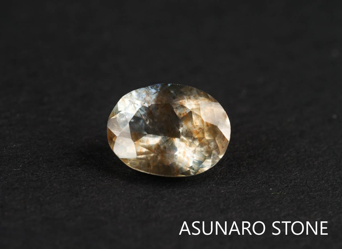アクアマリンサンストーン　オーバルカット ブラジル産  1.08ct 【211210-548】