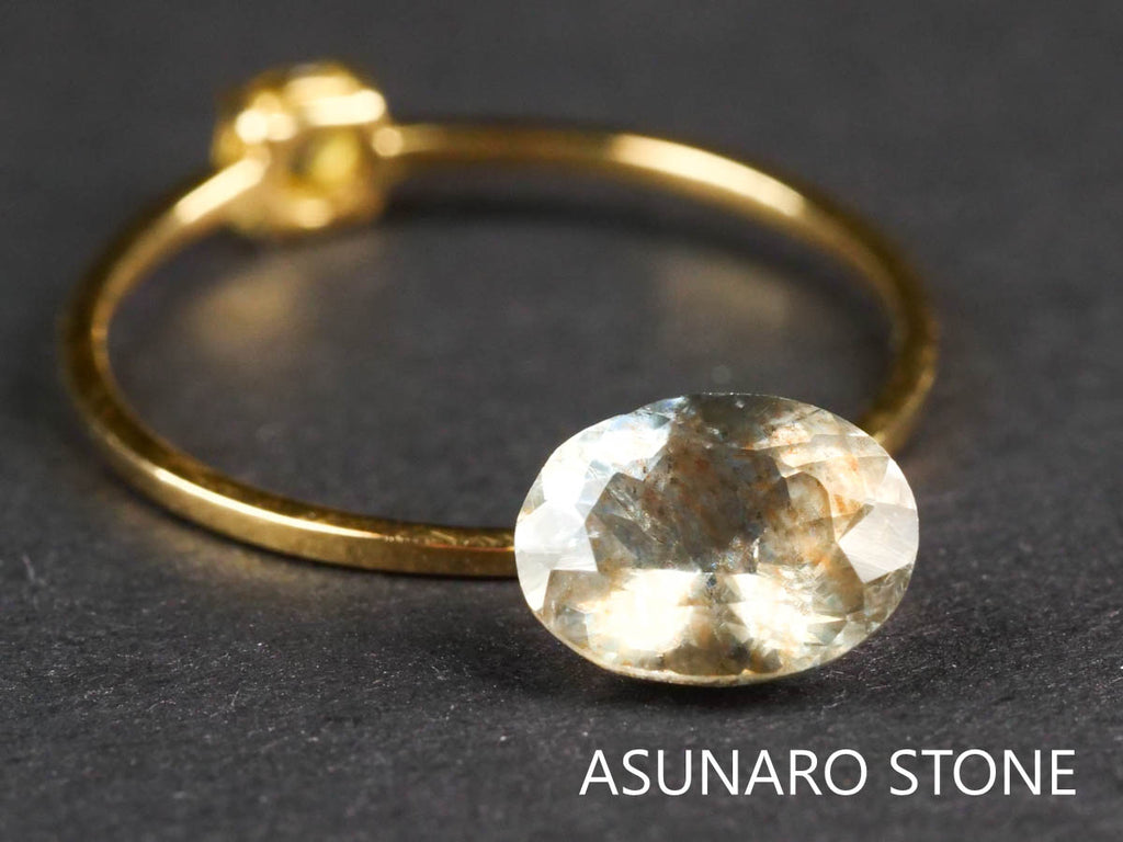 アクアマリンサンストーン　オーバルカット ブラジル産  1.08ct 【211210-548】