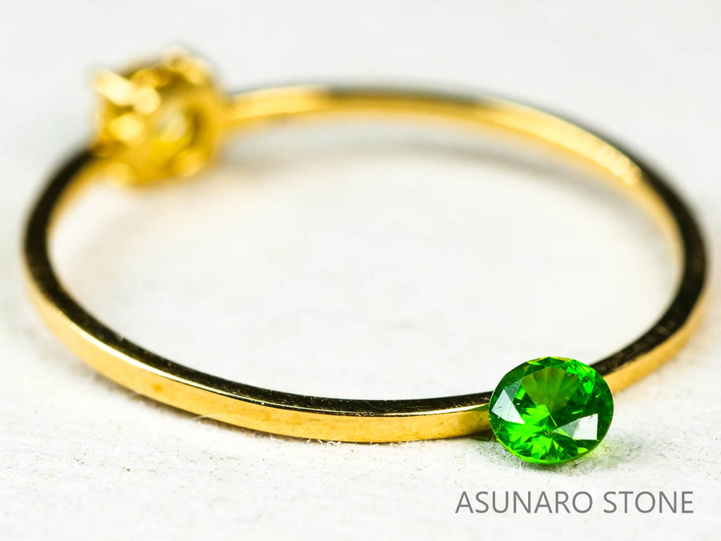 デマントイドガーネット ロシア産 ラウンドカット 0.13ct き【211208-529】