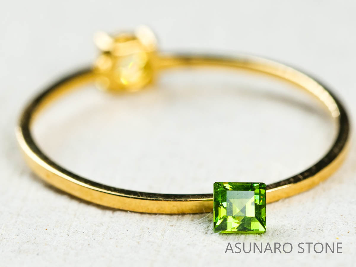 デマントイドガーネット ロシア産 スクエアカット 0.16ct【211208-531】