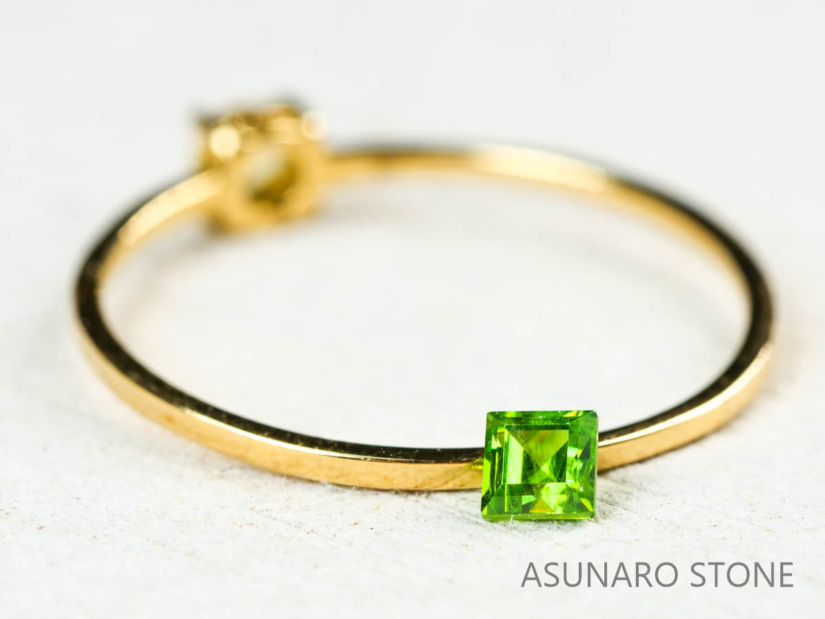 デマントイドガーネット ロシア産 スクエアカット 0.15ct【211215-532】