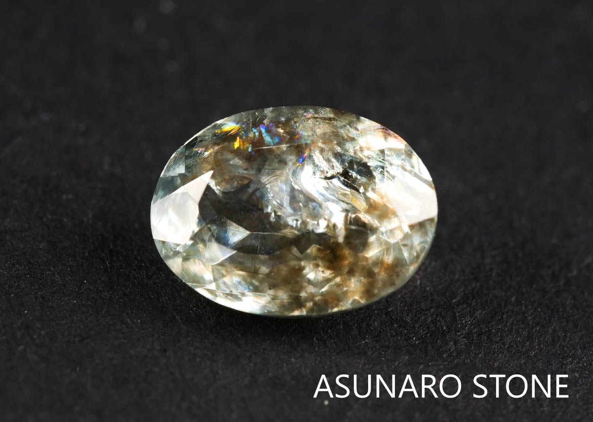 アクアマリンサンストーン　オーバルカット ブラジル産  1.48ct 【211210-551】