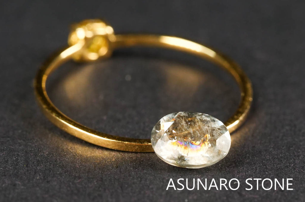 アクアマリンサンストーン　オーバルカット ブラジル産  0.57ct 【211210-553】